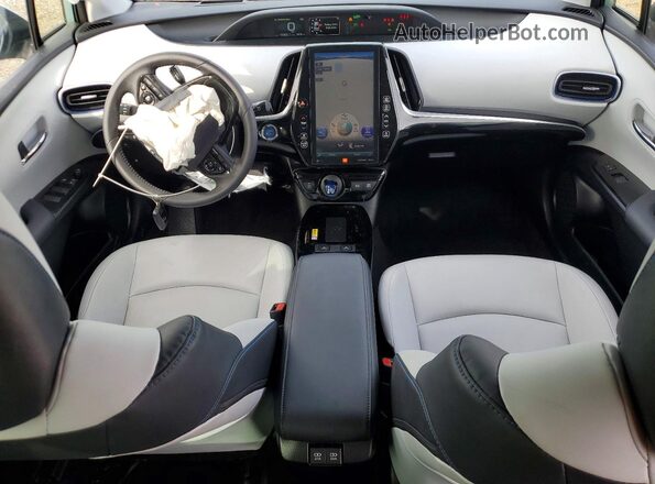 JTDKAMFU5M3135728 2021 TOYOTA PRIUS Green Widok deski rozdzielczej