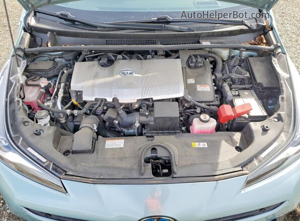 JTDKAMFU5M3135728 2021 TOYOTA PRIUS Green Widok wnętrza z tyłu