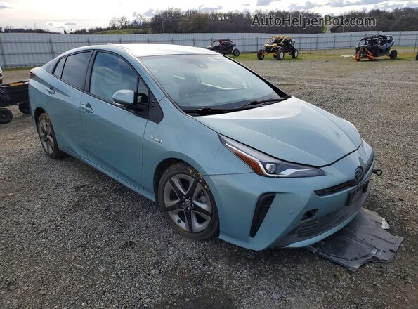 JTDKAMFU5M3135728 2021 TOYOTA PRIUS Green Przód prawy