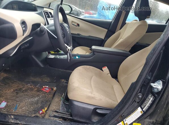 JTDL9RFU2K3012430 2019 TOYOTA PRIUS Черный Вид салона спереди