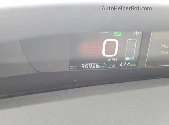 JTDL9RFU9L3022082 2020 TOYOTA PRIUS Серый Вид щитка приборов