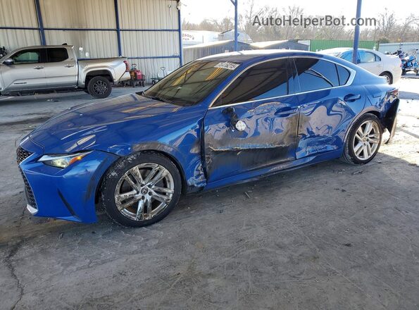 JTHAA1D2XM5114713 2021 LEXUS IS Синий Передняя левая четверть
