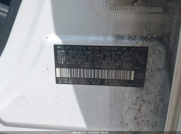 JTHBA1D28K5094656 2019 LEXUS IS 300 White Vista del compartimento del motor
