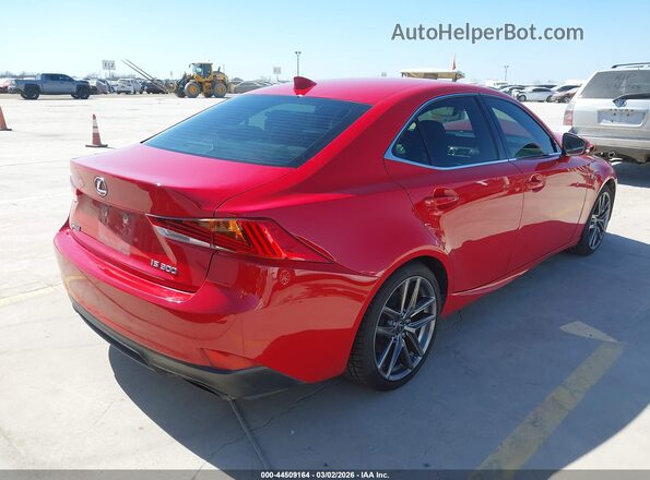 JTHBA1D29J5078142 2018 LEXUS IS 300 Красный Задняя правая четверть