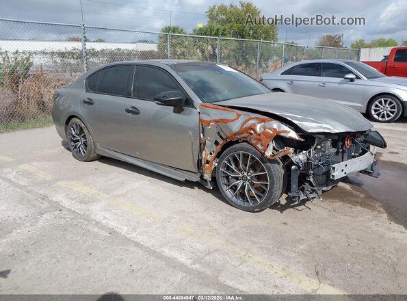 JTHBP1BL9HA002268 2017 LEXUS GS-F Серый Передняя правая четверть