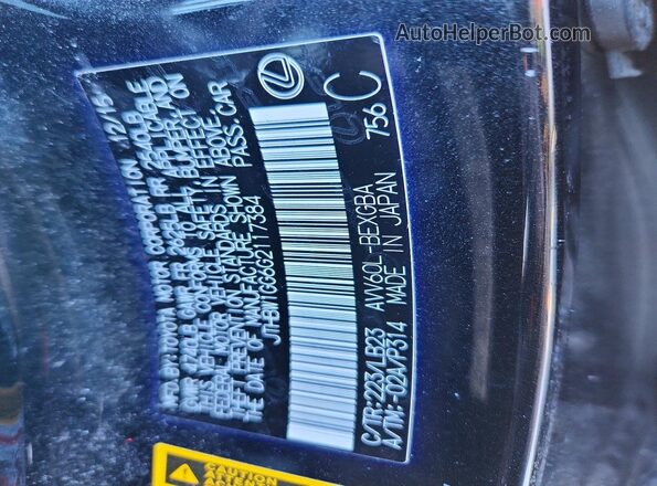 JTHBW1GG6G2117384 2016 LEXUS ES Черный Вид подкапотного пространства