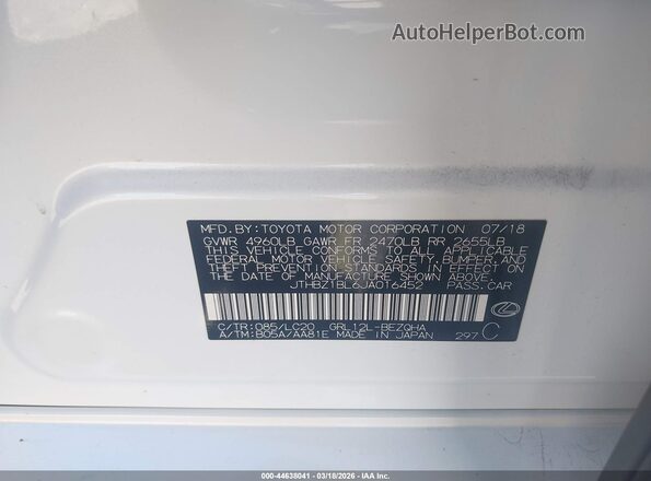 JTHBZ1BL6JA016452 2018 LEXUS GS 350 Белый Вид подкапотного пространства