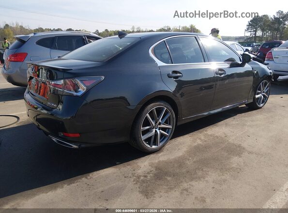 JTHBZ1BL7JA013169 2018 LEXUS GS 350 Black Задня права чверть