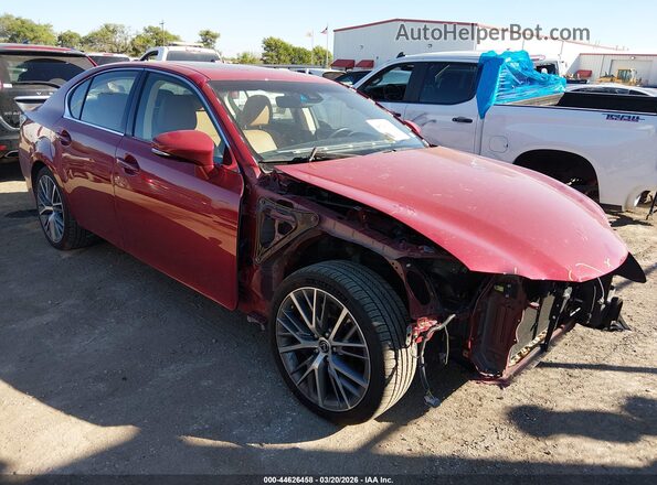 JTHBZ1BL9KA017984 2019 LEXUS GS 350 Красный Передняя правая четверть