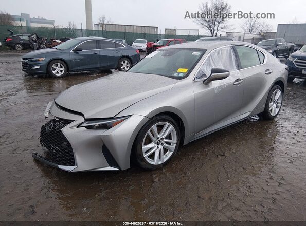JTHC81F22M5045565 2021 LEXUS IS 300 Silver წინა მარცხენა ხედი სამი მეოთხედიდან