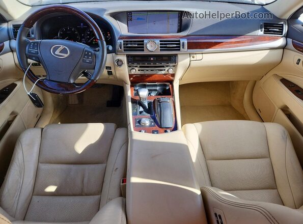 JTHCL5EFXH5029324 2017 LEXUS LS Бежевый Вид панели приборов