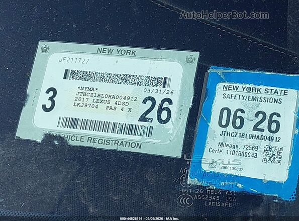 JTHCZ1BL0HA004912 2017 LEXUS GS 350 Белый 