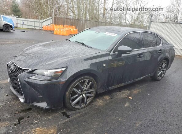 JTHCZ1BL3HA005178 2017 LEXUS GS Black Vista tres cuartos delantera izquierda