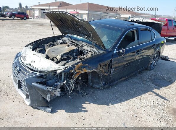 JTHCZ1BL5HA007109 2017 LEXUS GS 350 Черный Передняя левая четверть