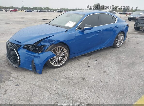 JTHDA1D23P5123268 2023 LEXUS IS 300 Blue Vista tres cuartos delantera izquierda