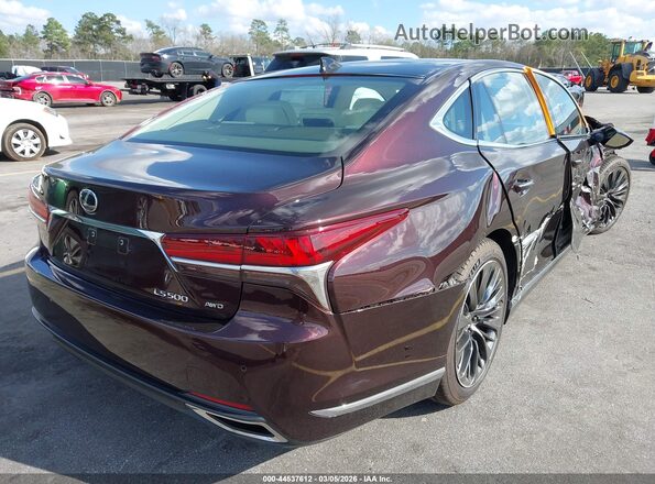 JTHG5LGF7L5007562 2020 LEXUS LS 500 Maroon Tył prawy