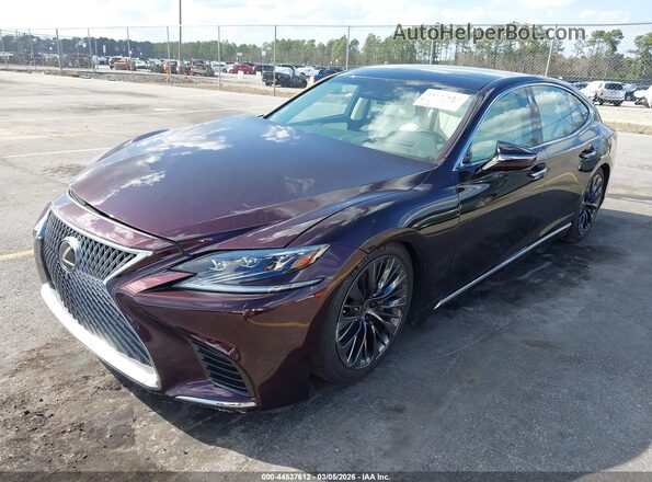 JTHG5LGF7L5007562 2020 LEXUS LS 500 Maroon Przód lewy