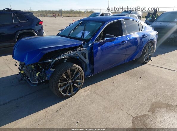 JTHGZ1B2XP5058900 2023 LEXUS IS 350 Blue Առջևի ձախ երեք քառորդ տեսարան