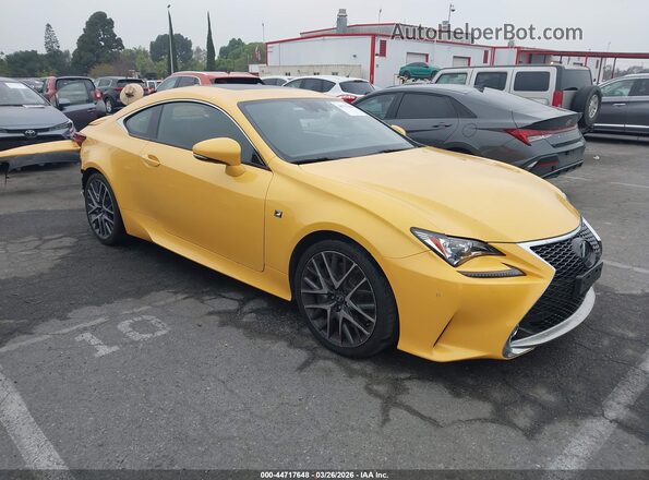 JTHHZ5BC0J5018465 2018 LEXUS RC 350 Желтый Передняя правая четверть
