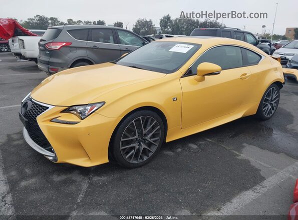 JTHHZ5BC0J5018465 2018 LEXUS RC 350 Желтый Передняя левая четверть