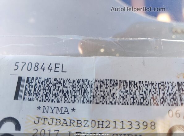 JTJBARBZ0H2113398 2017 LEXUS NX Черный 