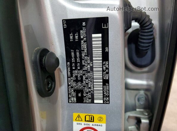 JTJBARBZ0J2162087 2018 LEXUS NX Серебряный Панорамный вид салона 360°