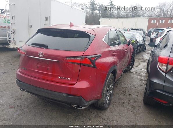 JTJBARBZ2G2047192 2016 LEXUS NX 200T Красный Задняя правая четверть