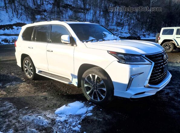 JTJDY7AX3M4354718 2021 LEXUS LX Белый Передняя правая четверть