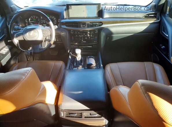 JTJDY7AX3M4354718 2021 LEXUS LX Белый Вид панели приборов
