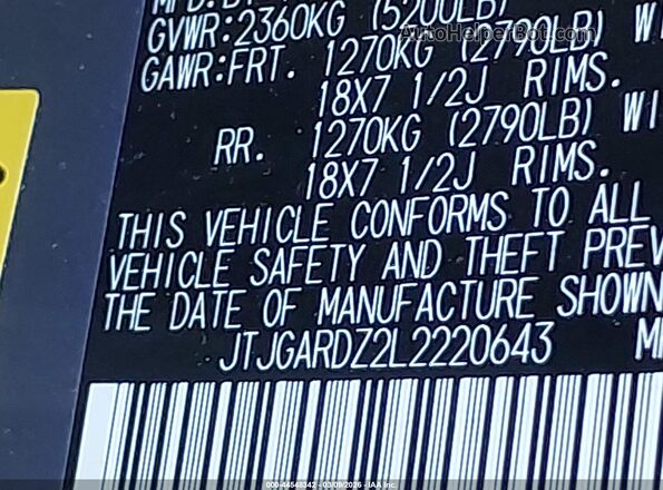 JTJGARDZ2L2220643 2020 LEXUS NX 300 Gray Widok komory silnika
