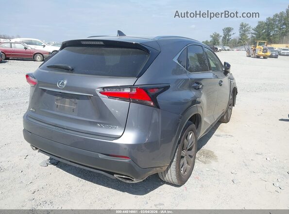 JTJYARBZ2H2069933 2017 LEXUS NX 200T Серый Задняя правая четверть