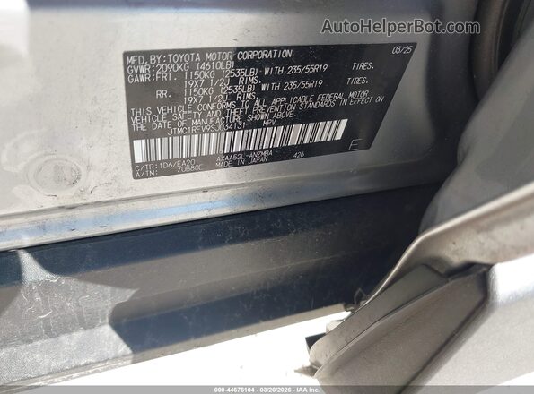 JTMC1RFV9SJ034131 2025 TOYOTA LE Серебряный Вид подкапотного пространства