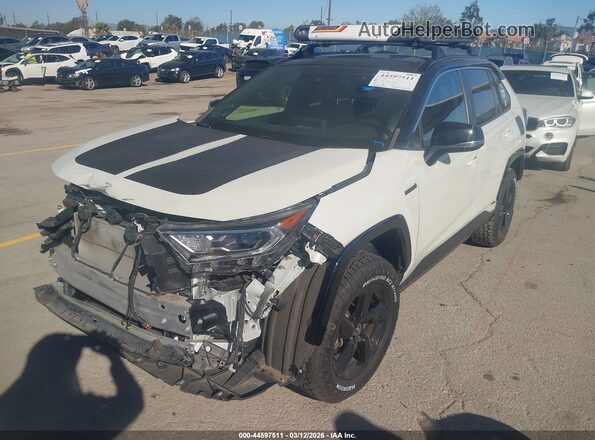 JTME6RFV8LD502456 2020 TOYOTA RAV4 HYBRID White Առջևի ձախ երեք քառորդ տեսարան