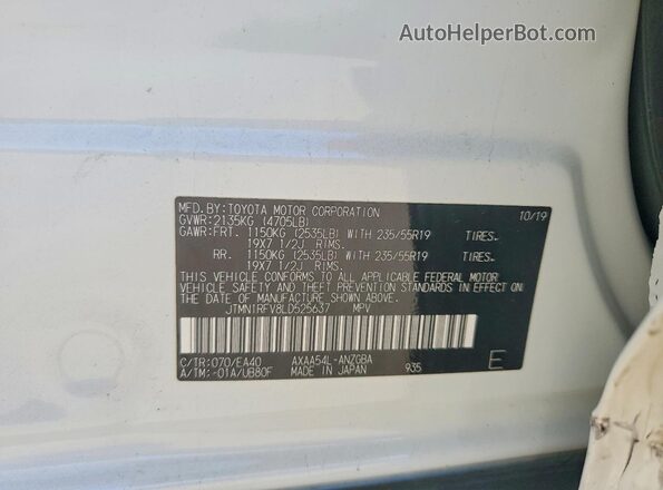 JTMN1RFV8LD525637 2020 TOYOTA LIMITED Белый Вид подкапотного пространства