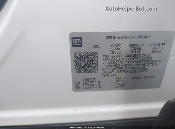 KL47LAEP5TB073207 2026 BUICK OTHER Белый Вид подкапотного пространства