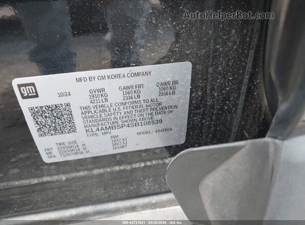 KL4AMBSP4SB108539 2025 BUICK ENCORE Black Widok komory silnika