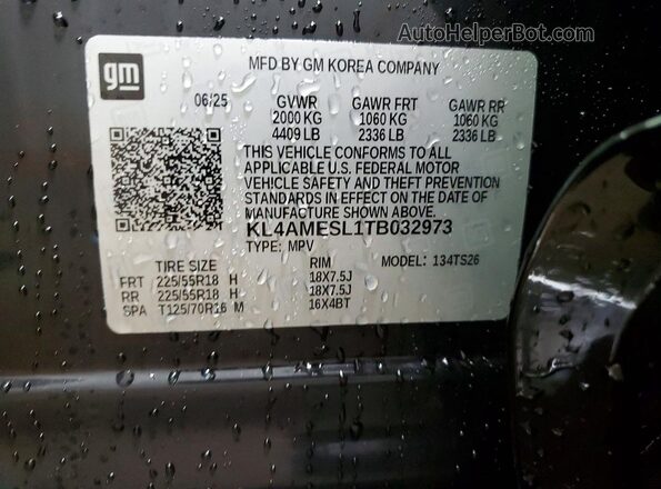 KL4AMESL1TB032973 2026 BUICK ENCORE Черный Вид подкапотного пространства