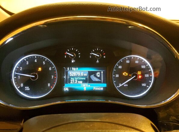 KL4CJASB6JB717114 2018 BUICK ENCORE Черный Вид щитка приборов