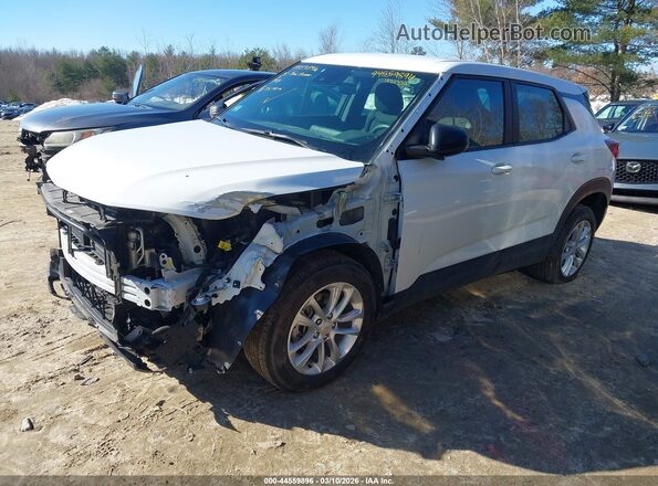 KL79MMSP6SB001235 2025 CHEVROLET TRAILBLAZER White წინა მარცხენა ხედი სამი მეოთხედიდან