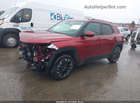 KL79MPSL3NB084738 2022 CHEVROLET TRAILBLAZER Бордовый Передняя левая четверть