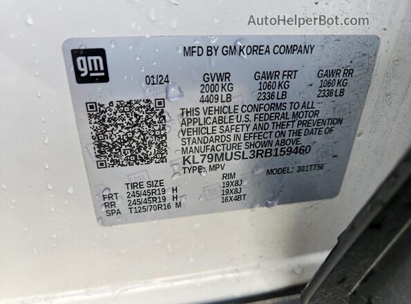 KL79MUSL3RB159460 2024 CHEVROLET TRAILBLAZER Белый Вид подкапотного пространства