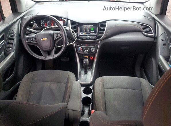 KL7CJKSB0MB319653 2021 CHEVROLET TRAX Maroon Widok deski rozdzielczej