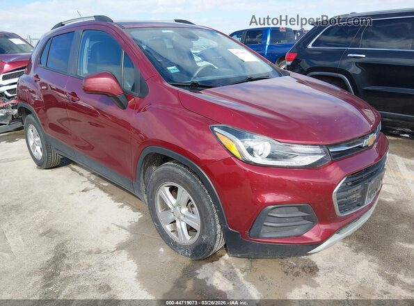 KL7CJLSM2NB568853 2022 CHEVROLET TRAX Бордовый Передняя правая четверть