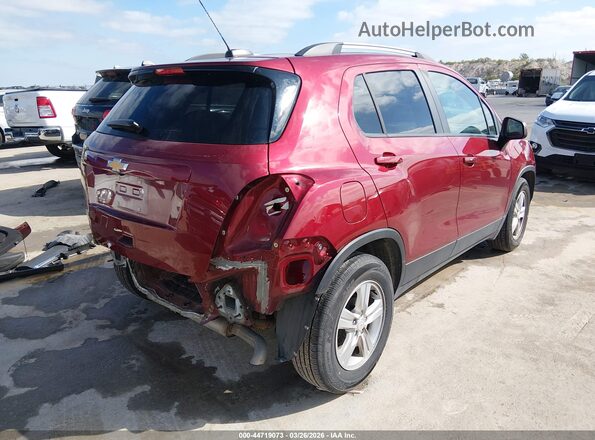 KL7CJLSM2NB568853 2022 CHEVROLET TRAX Бордовый Задняя правая четверть