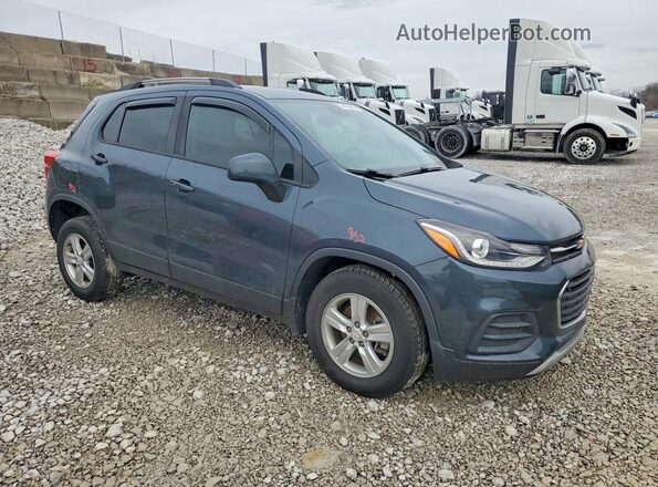 KL7CJPSB2MB358743 2021 CHEVROLET TRAX Blue Delantero derecho
