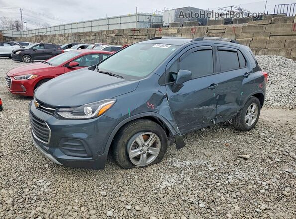 KL7CJPSB2MB358743 2021 CHEVROLET TRAX Blue Vista tres cuartos delantera izquierda