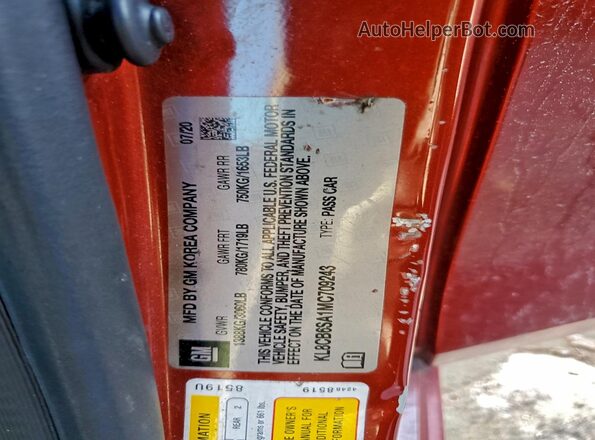 KL8CB6SA1MC709243 2021 CHEVROLET SPARK Оранжевый Вид подкапотного пространства
