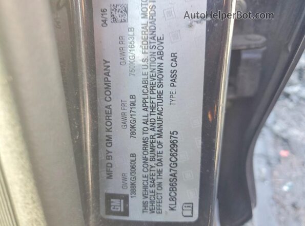 KL8CB6SA7GC629675 2016 CHEVROLET SPARK Черный Вид подкапотного пространства