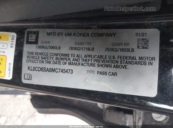 KL8CD6SA8MC745473 2021 CHEVROLET SPARK Black Widok komory silnika