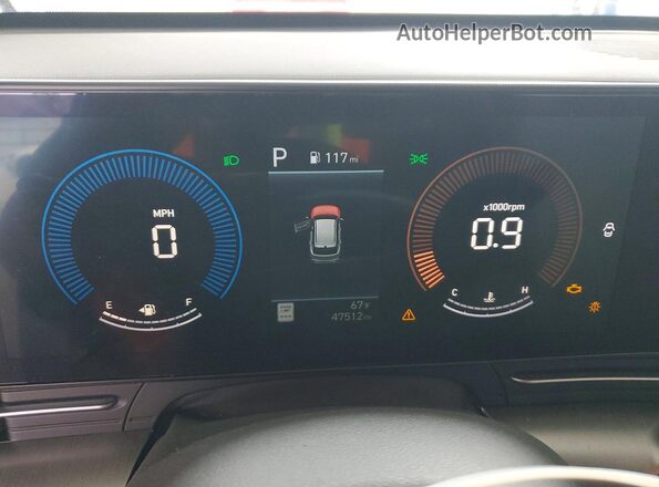 KM8HB3AB2RU129194 2024 HYUNDAI KONA Серый Вид щитка приборов